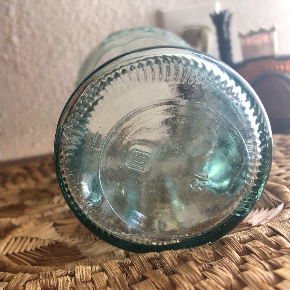Green Glass Coca Cola Mug by Libbey Glass Co 16 oz - Picture 7 of 9